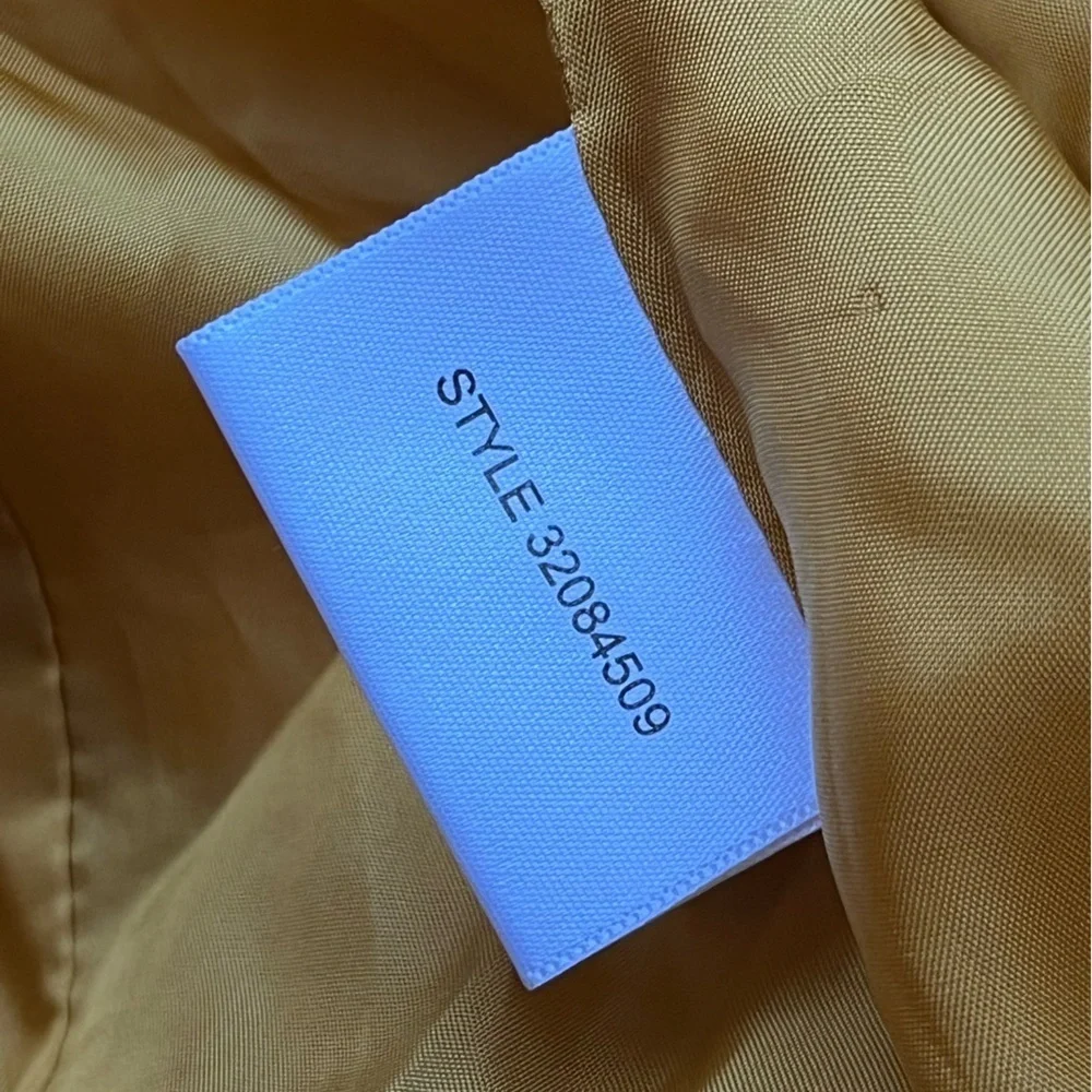 Tory Burch 100% Leather Buttery Suede Sz 6 Mustard Yellow 3/4 Sleeve Jacket